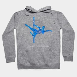 Pole dance blue art Hoodie